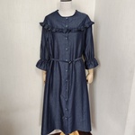 Sale❁薄デニムフリルワンピース❁
