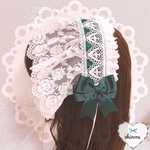 🆕🎄シスターベール♡ヘッドドレス (ダークグリーン)ロリィタ ロリータ ヘッドドレス ヘドレ ゴシック クラロリ ゴスロリ バラ レース メイド 量産型 深緑 シスター 可愛い クリスマス Xmas