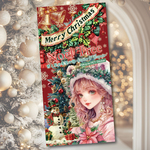 NoelTree箔押し縦長PETステッカー 