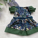 冬のコーデュロイとベルベットのワンピース