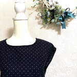 【オーダー】ふわふわドットウールのベストブラウス