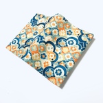 ブックカバー 文庫本サイズ　オリエンタルフラワー　オレンジ