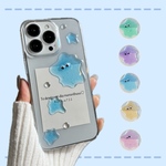 R135 色あり水たまりお目目                                      iPhoneケース　スマホケース　　クリアケース