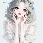 155  art collage box 人物ステッカー