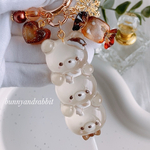 冬くまさん⛄️❄️三兄弟♬.*ﾟレジンキーホルダー 