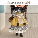 2wayワンピース７点セット(チョコ&オレンジマフィン)22cmドール服
