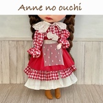 2wayワンピース７点セット(ラズベリーマフィン)22cmドール服