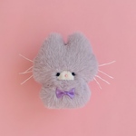 専用です。ラベンダー色のだるまにゃん コロンと手のひらすっぽりサイズ①