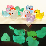 【c4298-2】 デコパーツ　アヒル　鳥　アクセサリーパーツ　ハンドメイド 夜光タイプミックス