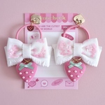 ラブポーション🧪いちご揺れるリボン🍓ピンク🩷ミニサイズゴム