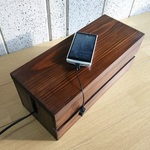 国産杉材のケーブルボックス アンティーク仕上げ 