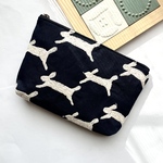 【受注製作】ミナペルホネン  runrunrun & tambourine navy ハンドメイドマチありポーチ