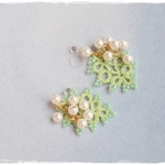 再・販＊　午後の炭酸水 白葡萄/Tatting lace earring