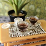 限定　シンプル　ガラスみたいなコーヒーカップとソーサーセット