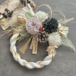 No.111 しめ縄リースお正月飾り　玄関リース　しめ飾り　お正月ハンドメイド2026