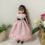 リカちゃん服　桜ピンクワンピース