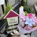 枯れない花束＊淡色ピンクのモールフラワーブーケ