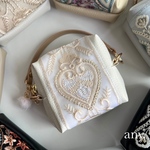 22日(土)21時🕘〜販売！new🕊️インド刺繍リボンチャームポーチ♡ no.110  ボックスポーチ バッグチャーム チャーム    期間限定ノベルティ付き✨    3,580円