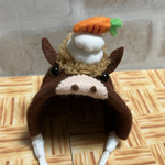 🌟干支🐴さん帽子　鏡餅🥕乗せ🌟濃茶🌟