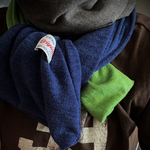 【1点モノ】長さ154センチver.ミックスカラーのニットマフラー：：おじシリーズ