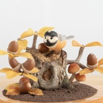 ⭐️新作⭐️ヤマガラとドングリ【部屋の中で野鳥観察シリーズ】