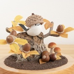 ⭐️新作⭐️シマエナガとドングリ帽子【部屋の中で野鳥観察シリーズ】