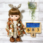 ＊再販683-4ダッフルコートソランちゃん26cmお人形着せ替え服