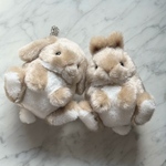 受注生産　バッグチャームなうさぎ　ぬいぐるみ　フォーン