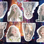 【ばら売り】素材紙 a4デザインペーパー コラージュシート 人物 女の子 デザインペーパー セット a4 コラージュ素材 紙もの ペーパークラフト用紙 素材シート メンズ