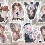 【ばら売り】素材紙 a4デザインペーパー コラージュシート 人物 女の子 デザインペーパー セット a4 コラージュ素材 紙もの ペーパークラフト用紙 素材シート メンズ