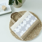 看護師レビューブックカバー　大きな花とカフェオレ帆布