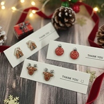— 耳元にちょこんとクリスマスピアス🎄 —プチギフトにも◎ワンコイン＊イヤリング／ノンホール可