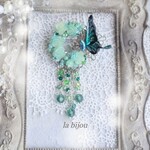 薔薇の雨　リースブローチ
