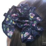 【Italy LIBERTY】パンジー・スキャッターのシュシュ