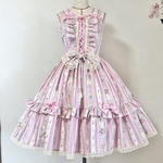 borderbasketジャンパースカート ピンク ロリィタ ロリータワンピース