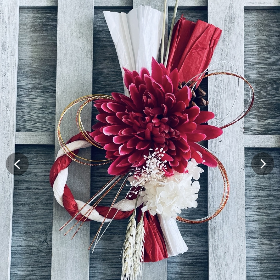 早割り 2026年 しめ縄 プリザーブドバラ入りしめ縄 正月飾り しめ縄