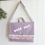 ⸜ 𝓝𝓮𝔀 ⸝図書ショルダーバック　絵本バック　リバティアシュテッド　すみれ　　１点限り