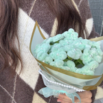 ミントカラーの優しい小花ブーケ（モールフラワー）
