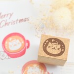 【単品販売】サンタ猫-カプチーノのスタンプ