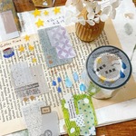 ★11月新入荷★[小行星] [XX-018] 小森紙語 星與淚 クリアPETテープ 切り売り(約4.5cm x 100cm)