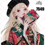 original sticker « no.7549 »     //     人物ステッカー オリジナルステッカー オリジナル人物ステッカー ステッカー cotton melody