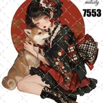 original sticker « no.7553 »     //     人物ステッカー オリジナルステッカー オリジナル人物ステッカー ステッカー cotton melody