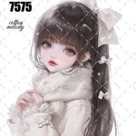 original sticker « no.7575 »     //     人物ステッカー オリジナルステッカー オリジナル人物ステッカー ステッカー cotton melody