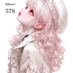 《No.578》オリジナル人物ステッカー 女の子 シール ステッカー