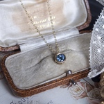 【 Signal of Blue - necklace - 】極上 宝石質 ロンドンブルートパーズ 一粒 ネックレス｜14kgf 天然石 11月誕生石