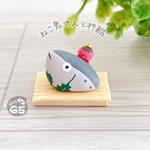 小さな置物　ねこ鬼さんと柊鰯／節分　やいかがし　新年　冬　ミニチュア　可愛い　おしゃれ　小さい　粘土　オブジェ　インテリア　飾り　運気アップ　幸運　お守り　ユニーク　おもしろ雑貨