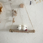 ふくふくシマエナガ　2羽の白樺ブランコ　ペッパーベリー