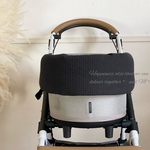 あごのせクッション　韓国生地⭐︎ヌビ⭐︎キルティング14mm幅⭐︎顎のせクッション　ブラック　イブルキルティング生地　Nubi あごのせクッション　カートカバー　カート用クッション　エアバギー　