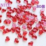 ネイルパーツ ミニミニハート 赤 レッド ワンホン クリア ちゅるん y2k