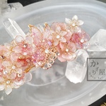 （A）桜と雪の妖精の蝶のバレッタ（hair ornaments of  butterfly〜fantasy of spring and winter〜）